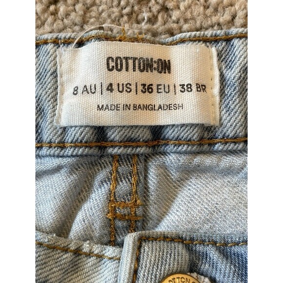 Cotton‎ On Jeans Womens 4 Straight Denim Cotton Pockets - Picture 5 of 6